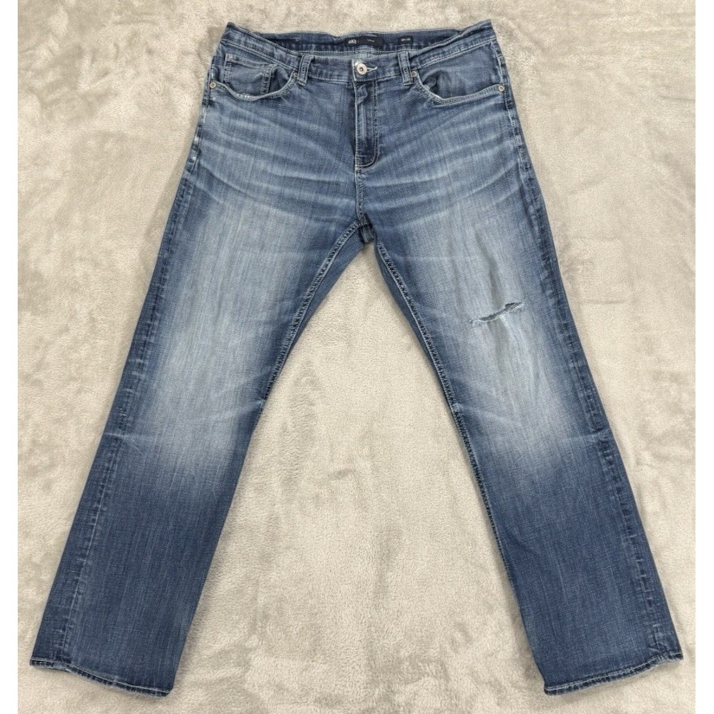BKE Jeans‎ Mens 36x32 Tyler Grunge Distressed Western Cowboy Whiskered Relaxed